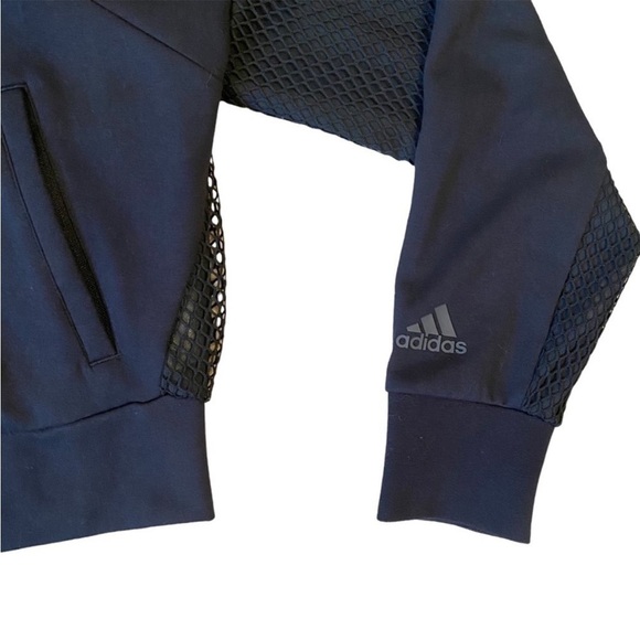 Black Summer Spring Fall Mesh Panel Jacket Adidas XS - Picture 13 of 14